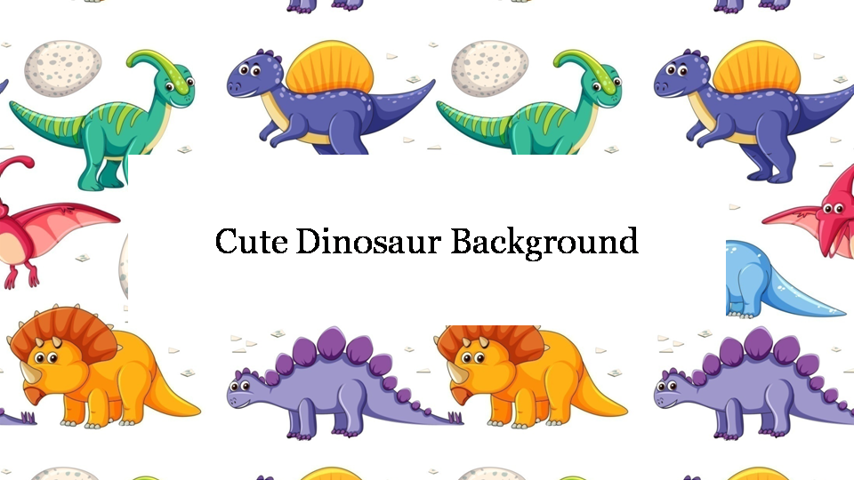 Free - Creative Cute Dinosaur Background PowerPoint Template